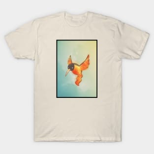 Mythical firebird with artistic background T-Shirt